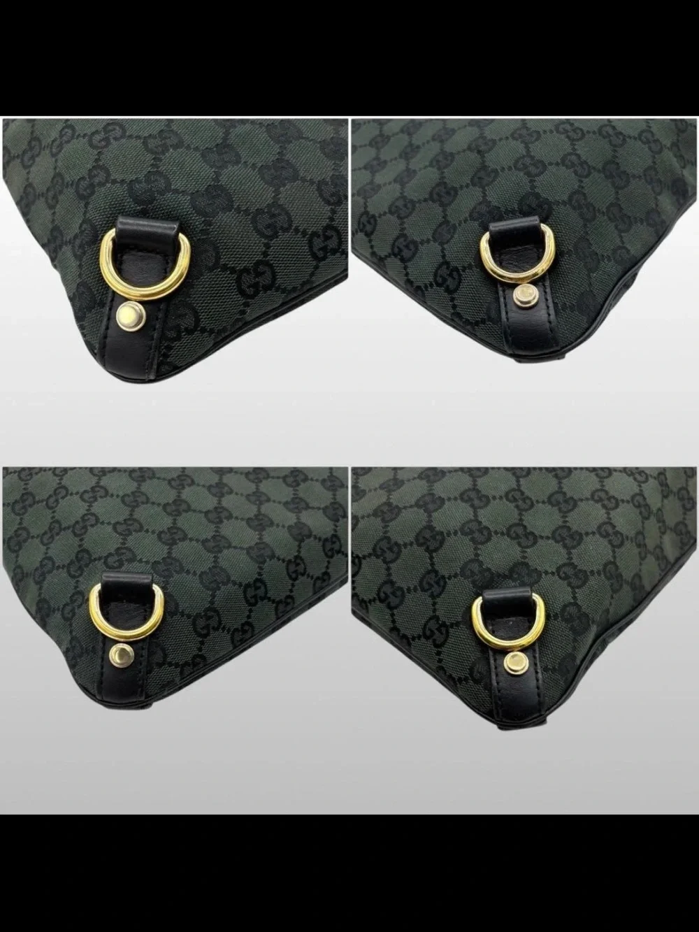 Gucci Green GG Canvas Shoulder Bag